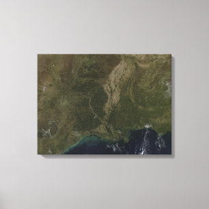Toile Une vue sans nuage des Etats-Unis du sud