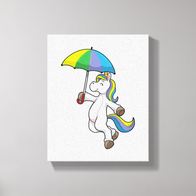 Toile Unicorn avec Umbrella (Recto)