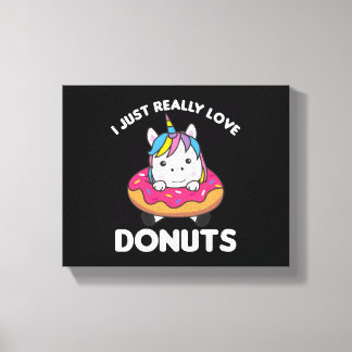 Toile Unicorn Loves Donuts Unicorns Are Pink    