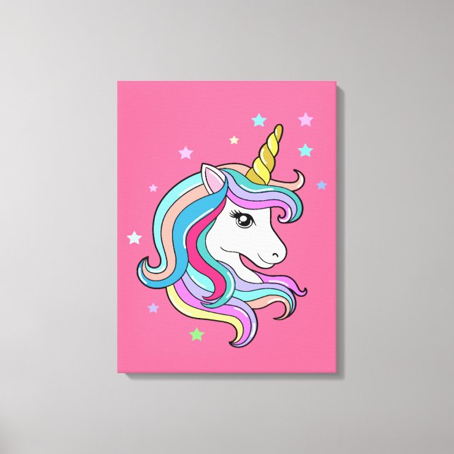 Toile Unicorne colorée (Recto)