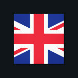 Toile Union Jack ~ Drapeau britannique - Carré<br><div class="desc">Drapeau du Royaume-Uni de Grande-Bretagne et d'Irlande du Nord. Un symbole de la Grande-Bretagne et de l'empire passé.</div>