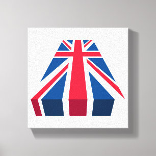 Toile Union Jack, drapeau britannique en 3D