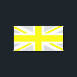 Toile Union Jack gris clair et jaune<br><div class="desc">Motif gris clair et jaune basé sur l'Union Jack.</div>