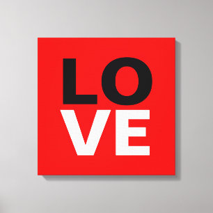 Toile Unique Arrière - plan rouge amour romance