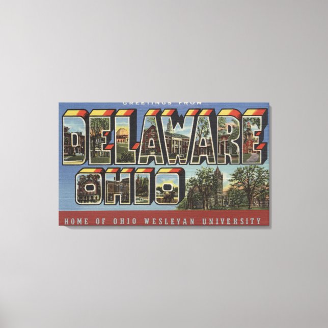 Toile Université de Wesleyan - Scènes de grandes lettres (Recto)