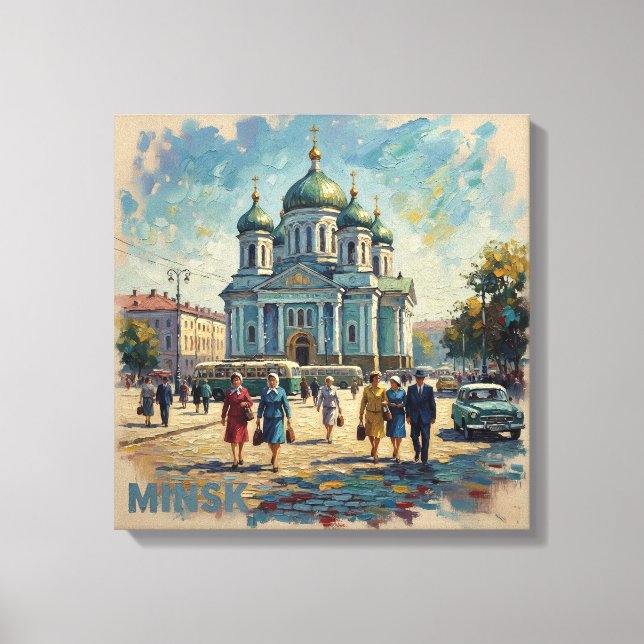 Toile urbaine de la cathédrale orthodoxe de Minsk  (Recto)