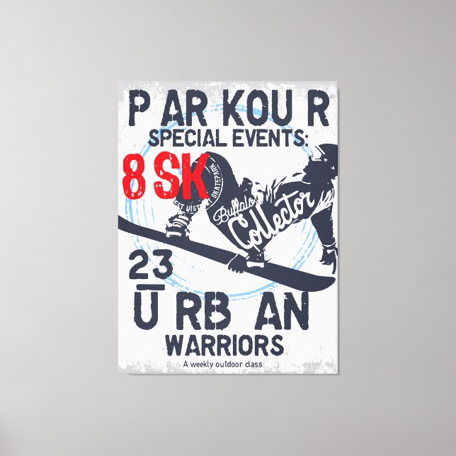 Toile Urban Parkour - Extreme Sports Arwork, (Recto)