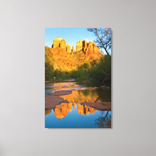 Toile USA, Arizona. Le Rocher De La Cathédrale Au Couche