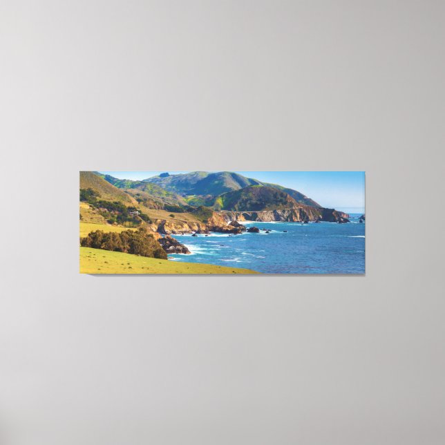 Toile USA, Californie. Panorama De Big Sur Avec Bixby (Recto)