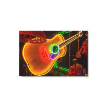 USA, Texas, Austin. Guitare Neon au Blackmail