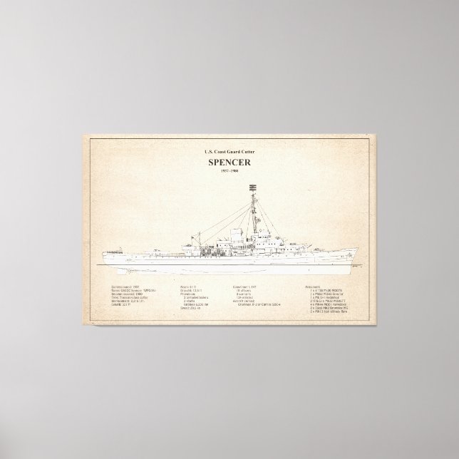 Toile USCG Cutter Spencer wpg-36 - SBD (Recto)