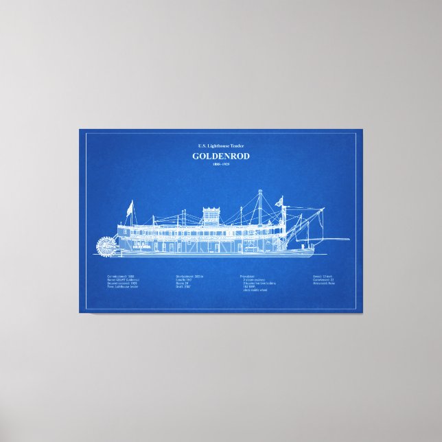 Toile USCG Lighthouse Tender Goldenrod - ABD (Recto)