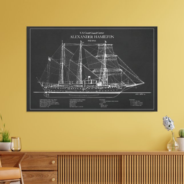 Toile USCGC Alexander Hamilton wix-272 - ABD (Insitu(Salon))