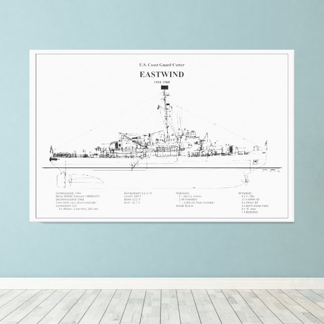 Toile USCGC Eastwind wagb-279 - BD (Insitu (Plancher de Bois))