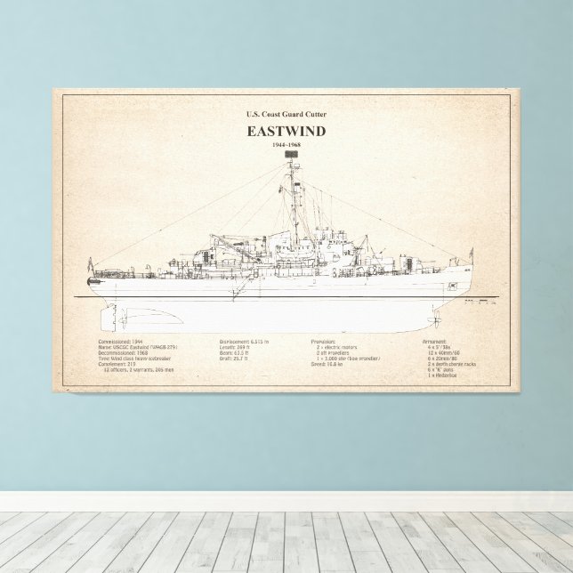 Toile USCGC Eastwind wagb-279 - SBD (Insitu (Plancher de Bois))