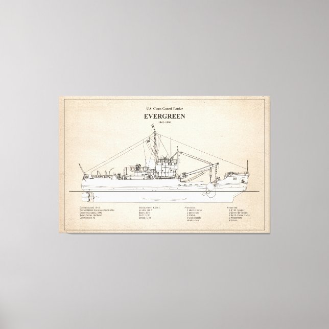 Toile USCGT À feuillage persistant wlb-295 - SBD (Recto)