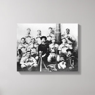 Toile USS Maine Baseball Team à La Havane Cuba Photograp