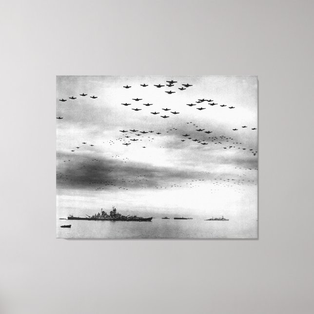 Toile USS Missouri Flyover abandon du Japon (Recto)