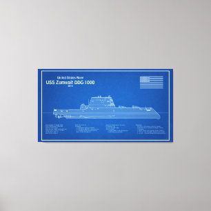 Toile USS Zumwalt - Plan directeur des navires ABD
