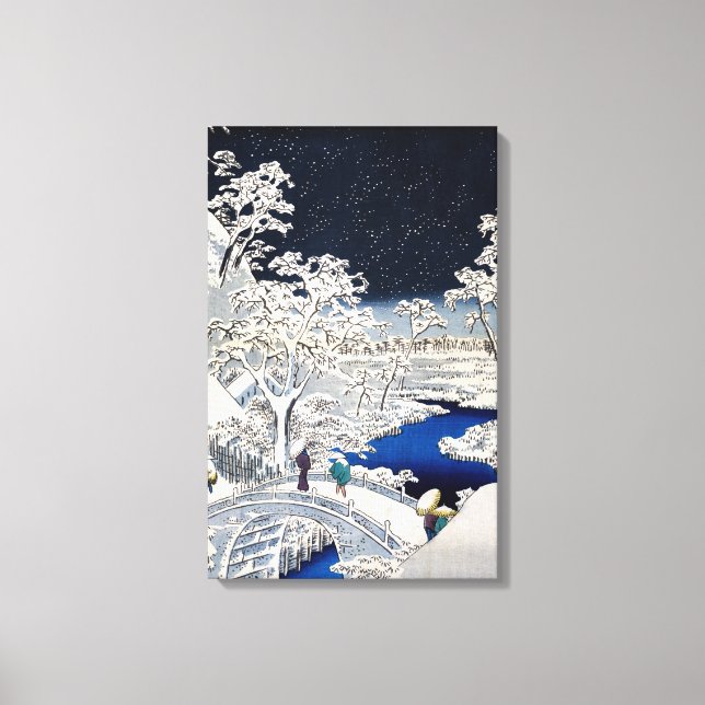 Toile Utagawa Hiroshige - Pont des tambours à Meguro (Recto)