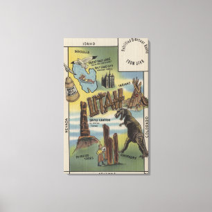 Toile UtahDepictions des sites à voir dans UtahUtah