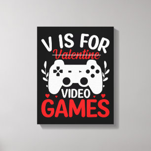 Toile V est pour Jeux Vidéos avec Valentine Crossing Out