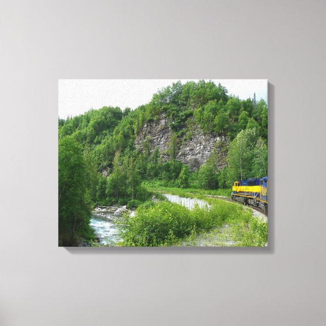 Toile Vacances en train Denali Express Alaska Photograph (Recto)