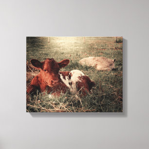 Toile Vache rustique Country Farmhouse