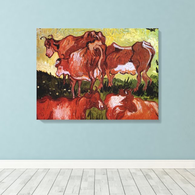 Toile Vaches (après Jordaens) par Vincent van Gogh (Insitu (Plancher de Bois))
