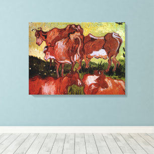 Toile Vaches (d'après Jordaens) par Vincent van Gogh