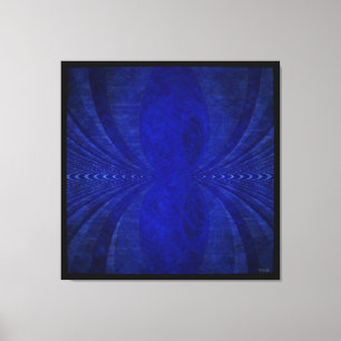 Toile Vague Bleu Abstrait