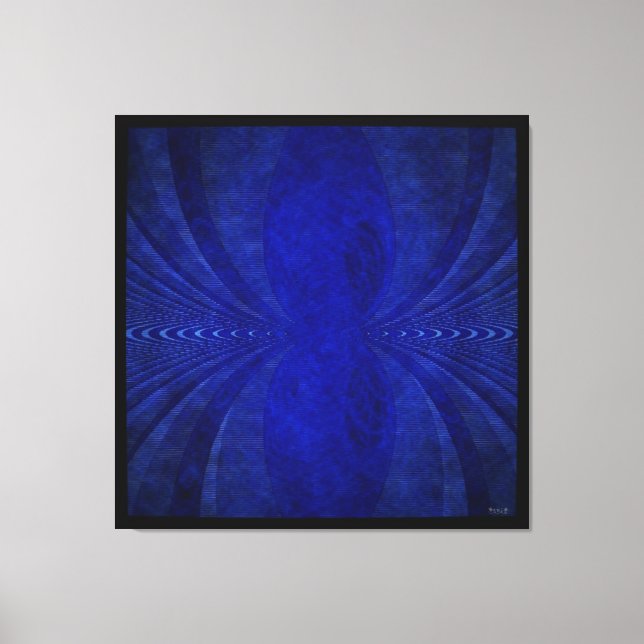 Toile Vague Bleu Abstrait (Recto)
