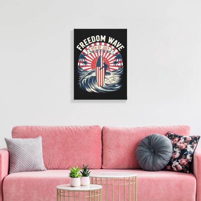 Toile Vague de liberté 4 juillet (Insitu(Salon))