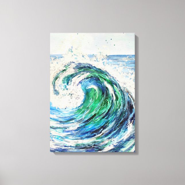 Toile Vague de l'océan bleu (Recto)