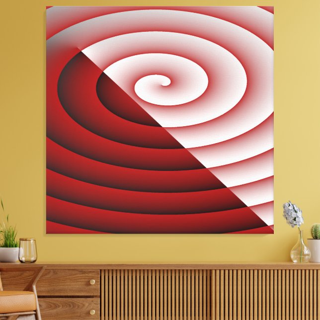 Toile Vague double couleur en spirale (Insitu(Salon))