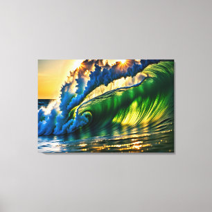 Toile Vague en mer