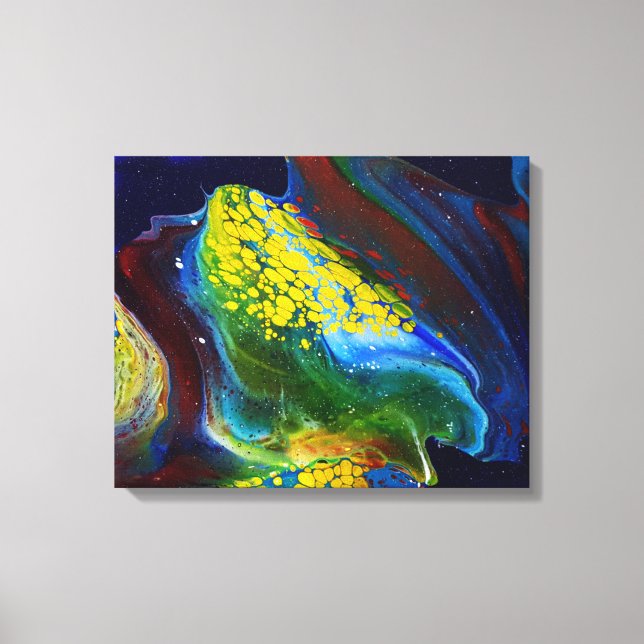 Toile Vague stellaire (peinture acrylique) (Recto)