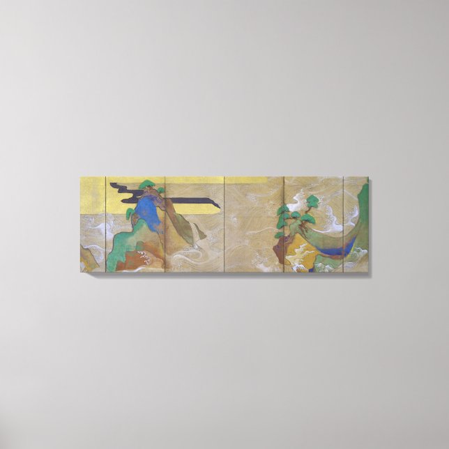 Toile Vagues à Matsushima (gauche), Tawaraya Sotatsu (Recto)