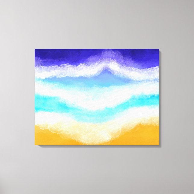 Toile Vagues bleues et Turquoises majestueuses sur le ri (Recto)