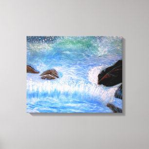 TOILE VAGUES BRUYANTES SUR LA MER