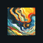 Toile Vagues d'art moderne Abstrait<br><div class="desc">Cette conception abstraite moderne attire l'attention et fait une véritable déclaration avec ses riches couleurs de bijoux et des vagues de texture. Vive et stupéfiante. Créé par Simply Farmhouse Press.</div>