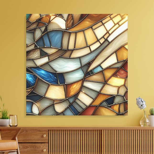 Toile Vagues de verre coloré (Insitu(Salon))