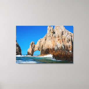Toile Vagues éclaboussant sur la plage