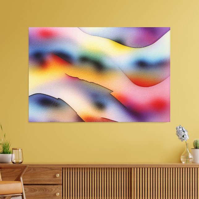 Toile "Vagues réfractaires" Art Abstrait contemporain (Insitu(Salon))