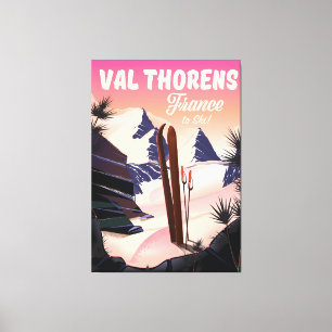 Toile Val Thorens, affiche de ski en France