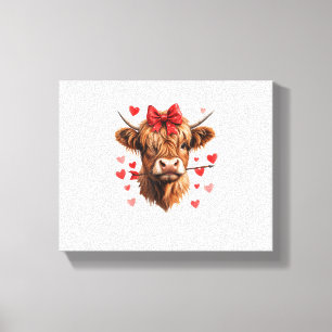 Toile Valentines Day Highland Coeurs amusants Vallée