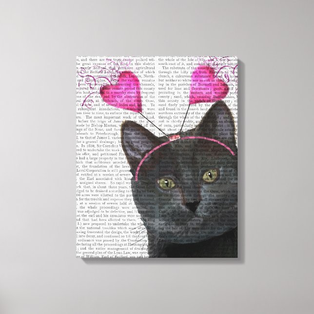 Toile Valentines de chat noir (Recto)