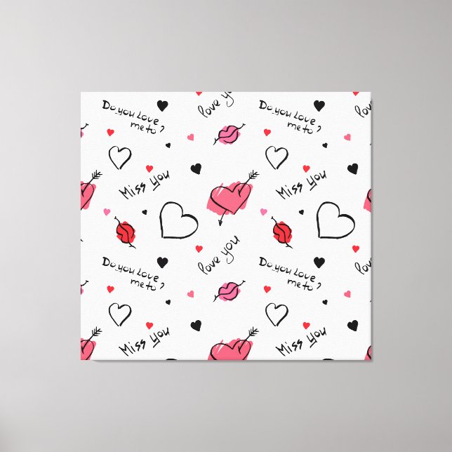 Toile Valentine's Hearts Arrow sans couture (Recto)