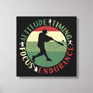 Toile Valeurs d'équipe de baseball motivationnelles