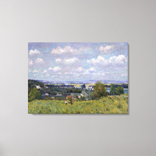 Toile Vallée d'Alfred Sisley   de la Seine au St-Nuage